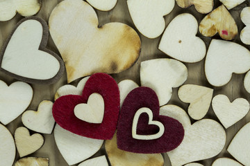 Obraz premium Wooden Hearts