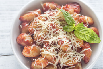 Potato gnocchi with tomato sauce