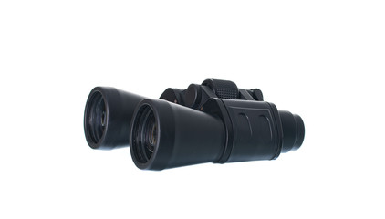 binoculars on white background.