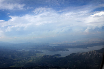 Fototapeta premium Adriatic Sea coast of Montenegro view from air