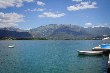 Adriatic Sea coast landscape near Tivat, Montenegro