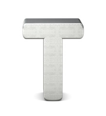 buchstabe silber letter silver T 3d