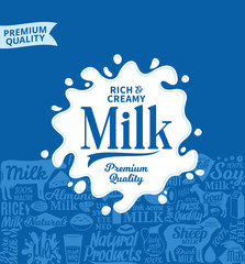 Vector milk logo