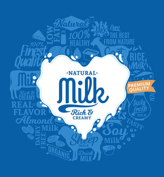 Vector milk logo