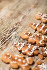 Fototapeta na wymiar christmas cookies on wooden.