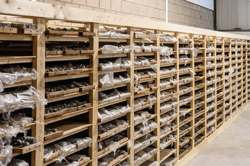 Rock core samples at the Geological Survey of Northern Ireland.