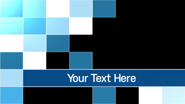 Blue and White Grid Title Transition