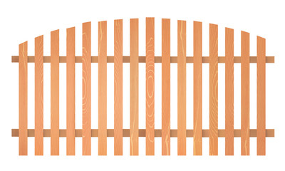 Wooden fence - vector illustration