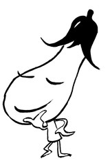 筆絵キャラ　ナスオ