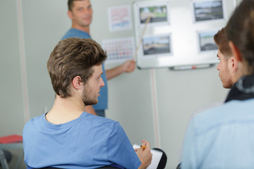 Fototapeta premium driving instructor in his class