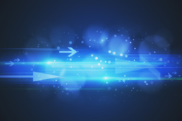 Fototapeta premium Blue arrows backdrop