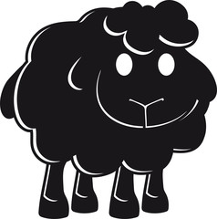 schwarzes böse versager verlierer lamm baby lustig klein süß niedlich comic cartoon schaf ziege wolle bauer bock müde cool