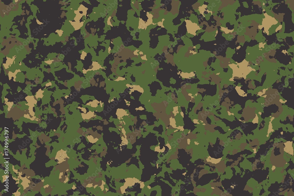 Canvas Prints seamless green camouflage background or texture.