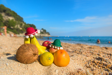 Spanish assortment fruit at the beach