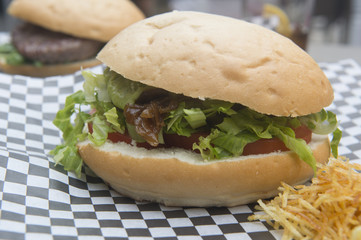 Bread with hamburger