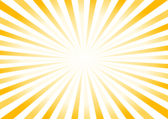 Abstract Yellow White rays background. Vector - obrazy, fototapety, plakaty