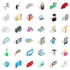 Frame icons set, isometric style