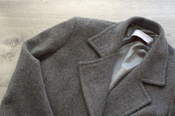Women's wool coat gray color.