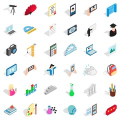 Applause icons set, isometric style