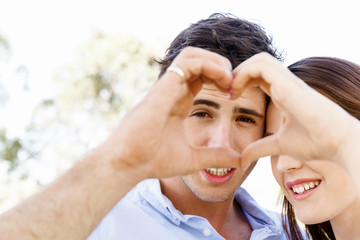 Young couple in the park