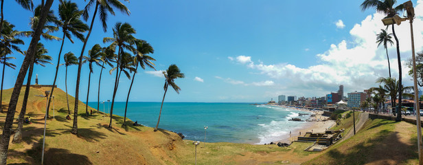Photo Panoramic of Barra in Salvador Bahia Brazil - obrazy, fototapety, plakaty