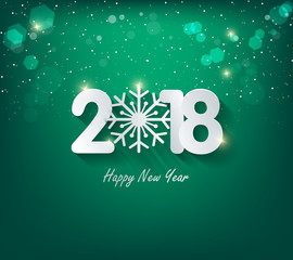 Happy new year 2018 greeting card and chinese new year of the dog