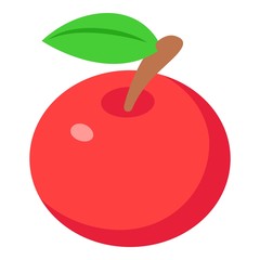 Red apples icon, isometric 3d style