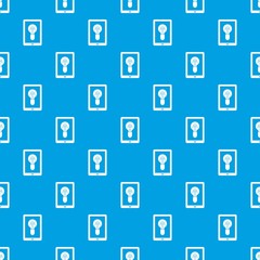 Idea lamp on gadget screen pattern seamless blue
