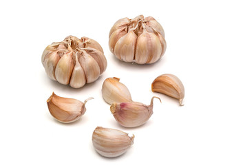 Garlic, cook for them Isolated and a white background. ( clipping path )