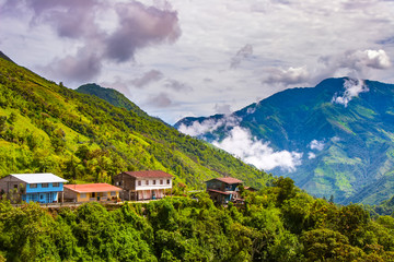 A village in the Andes mountains. Ecuador.