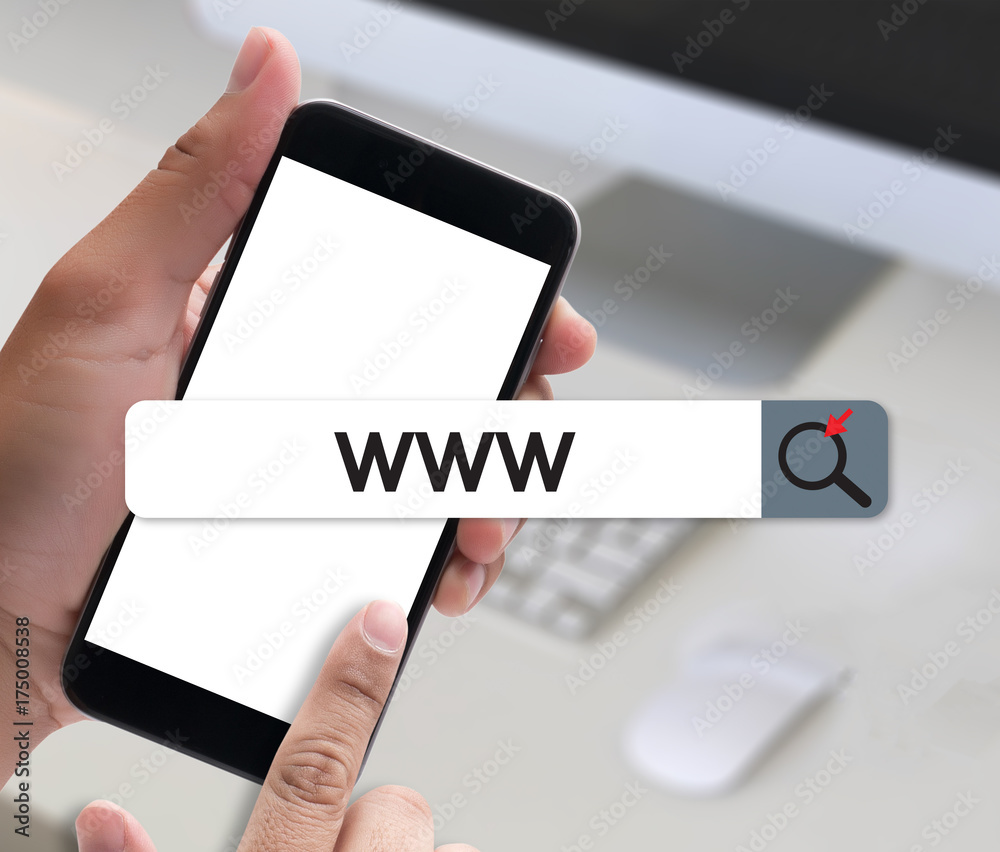 Poster www website online internet web page computer browser connection network concept to use www