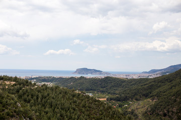 Landscape with mountains and sea