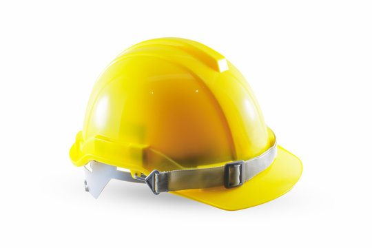 Hard hat for engineer industry worker. with clipping path