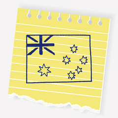 australia flag doodle