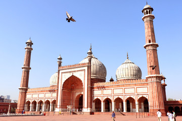 Obraz premium Jama Masjid of Delhi, is one of the largest mosques in India. 