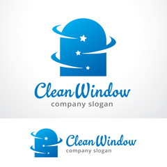 Clean Window Logo Template Design Vector, Emblem, Design Concept, Creative Symbol, Icon