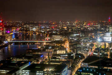 Fototapeta na wymiar London office building skyscraper from top view