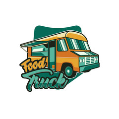 Street food truck vector illustration
