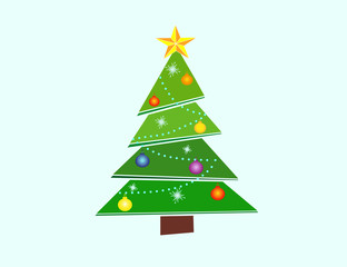 Icon Christmas tree. Vector.