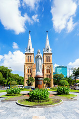 Ho Chi Minh city, Vietnam - May 19, 2015. Notre Dame Cathedral (Vietnamese: Nha Tho Duc Ba), build...
