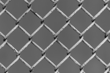 Naklejka premium Black Grid Steel Background, Metal Net Background, Metal Wire Texture And Background