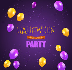 Halloween Party Background Template. Vector illustration EPS10