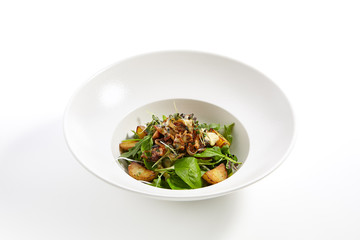 Special dishes of Pan-Asian cuisine in white plate