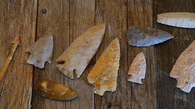 Real American Indian Arrowheads made 6000 to 9000 years ago.