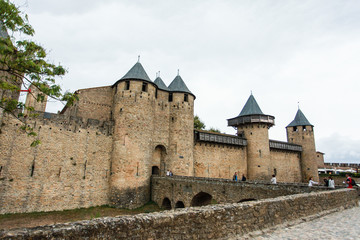 Fototapeta na wymiar Carcassonne - The beautiful chateau in France