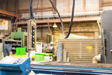 Suspended push button control panel electric crane beam