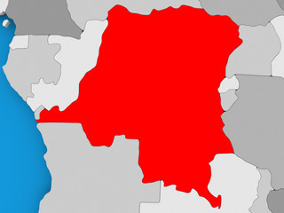 Map of Democratic Republic of Congo
