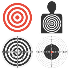 Target for shooting, set of sports targets.