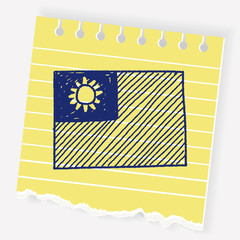 Taiwan flag doodle