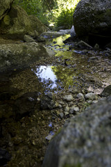 river in canyon on matese park torano gorge